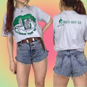 Vintage 80s Lafayette Health Club Single Stitch Tee Mountain Hiking Fitn…